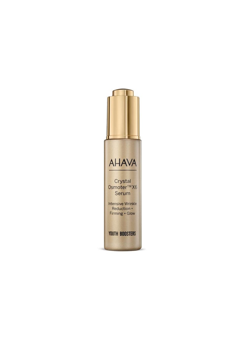 AHAVA AHAVA Crystal Osmoter X6 Serum - Revolutionary Youth Booster & Intense Wrinkle Reduction, Enhances Youthful Glow & Firming, Enriched with Exclusive Blend of Dead Sea Osmoter & Jojoba Oil, 1 Fl.Oz 