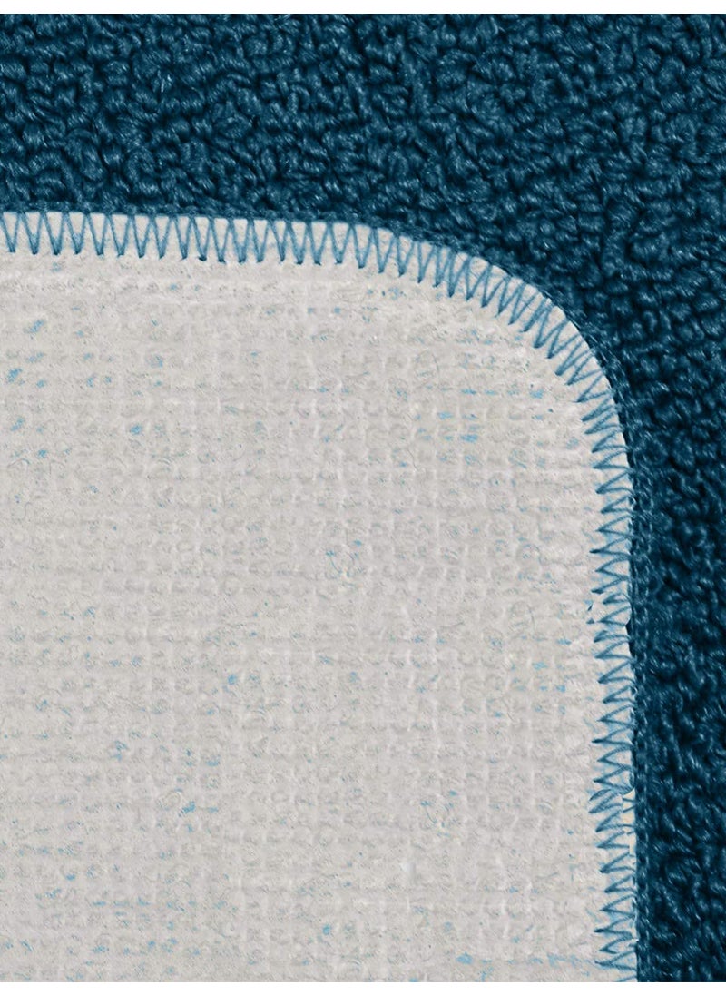 Banchmark Home Furnishings Banchmark Home Furnishings Solid Runner Floor Mat Sky Blue Polyester 40 x 120 cm 40 x 60 cm  - Image 5