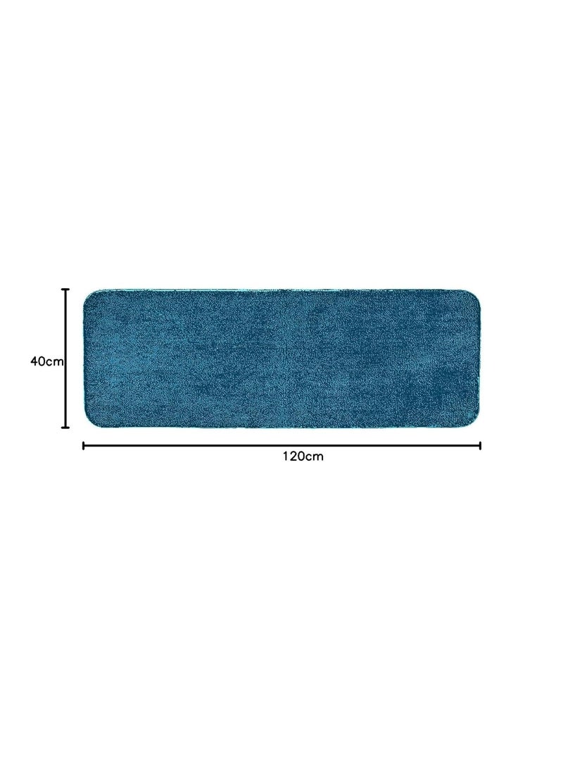 Banchmark Home Furnishings Banchmark Home Furnishings Solid Runner Floor Mat Sky Blue Polyester 40 x 120 cm 40 x 60 cm  - Image 2