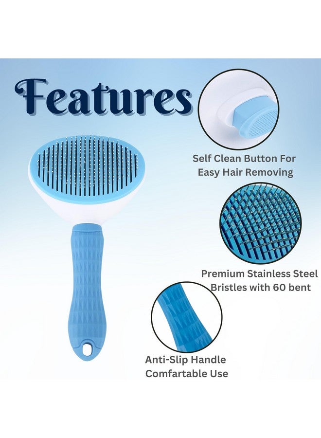 Pet 4-In-1 Grooming Combo Of Flea Comb, Nail Clipper, Oval Slicker, Rake Comb (Small) | Suitable For Dogs, Puppies, Cats, And Other Small Animal (Pet Grooming Combo) - Image 4