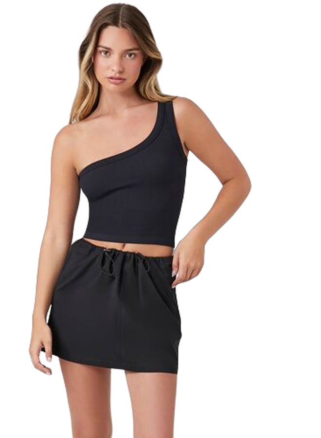 FOREVER 21 تنورة قصيرة برباط قابل للسحب - Image 1