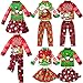 Newcotte 8 Pieces Christmas Accessories Clothes Doll Costume Santa Gingerbread Snowflake Christmas Tree Doll Clothes Holiday Outfits for Christmas Party DecorationsSnowflake - Image 2
