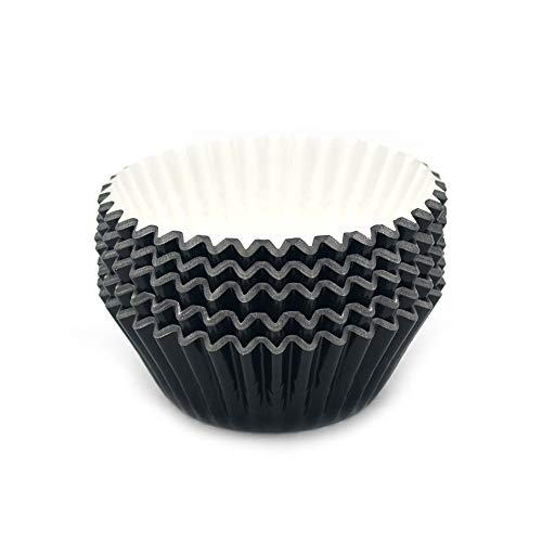Mombake Standard Black Foil Cupcake Liners Muffin Baking Cups for Party and More, 100-Count - Image 5