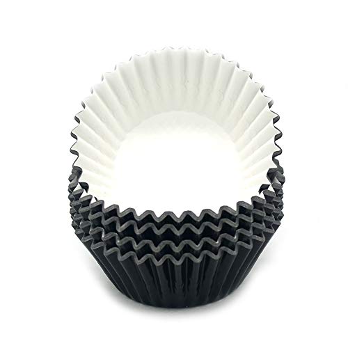 Mombake Standard Black Foil Cupcake Liners Muffin Baking Cups for Party and More, 100-Count - Image 2