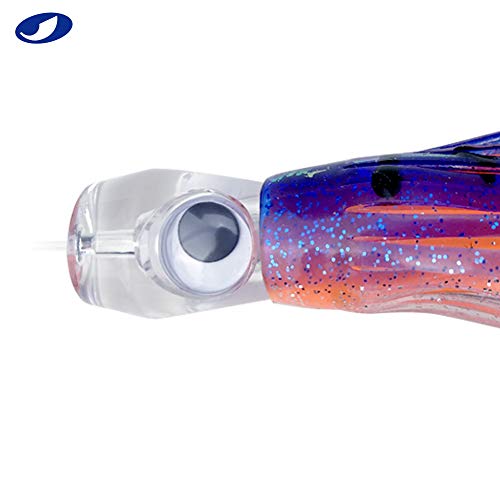 OCEAN CAT Trolling Lure Set of 6 6 inch Offshore Big Game Deep Sea Fishing Gear Mahi Trolling Lure for Marlin Tuna Mahi Dolphin Durado Wahoo Free Mesh Bag (6 in - Crystal Head - 6pcs) - Image 5