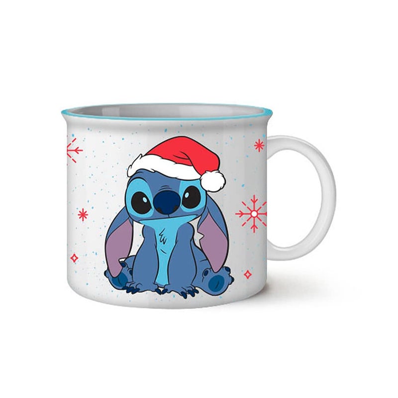Silver Buffalo Disney Lilo & Stitch Santa Hat Ceramic Camper Mug Holds 20 Ounces - Image 3