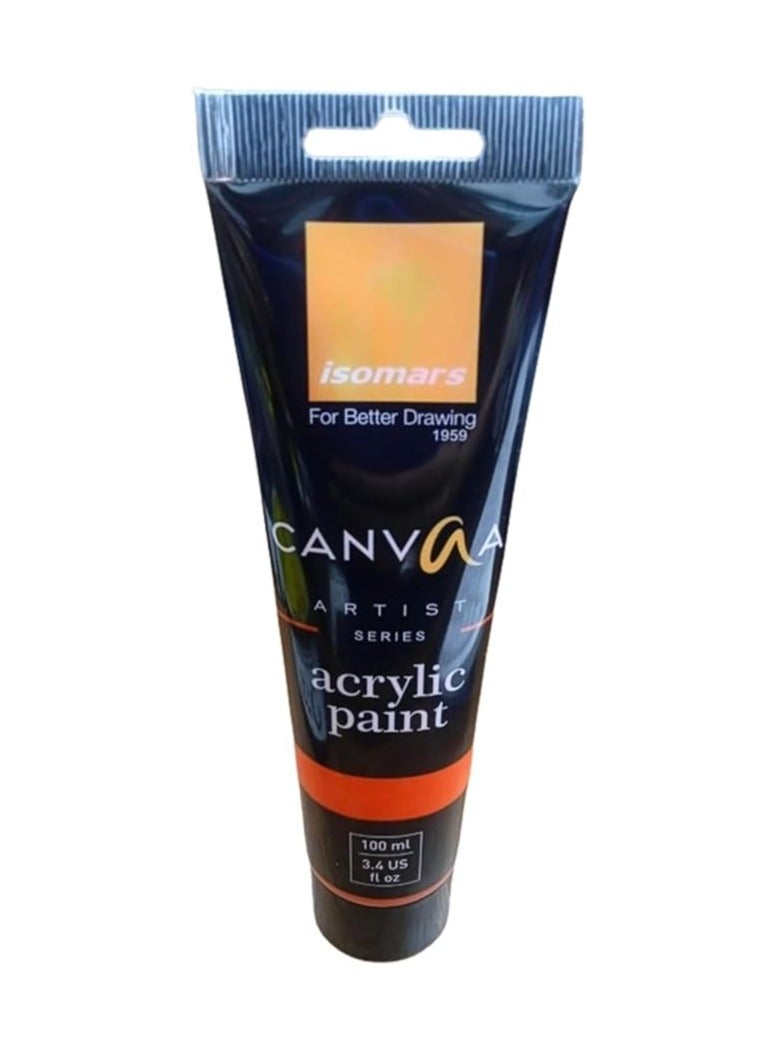 Isomers Canvaa Acrylic Paint 100ml Vibrant Pigmented & Fadeproof Colors - ARTIST SERIES - For Canvas Painting, Scrap Book, Paper Board, Wood & Terracotta Vermillion Bermellon - Image 2