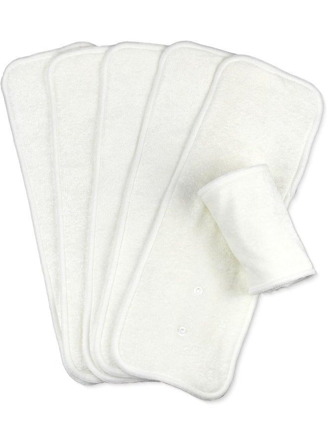 Mama Koala 5-Layer Natural Baby Cloth Diaper Inserts with Snaps, Adjustable and Reusable for Any Baby Cloth Diaper(6 Pack) - Image 1