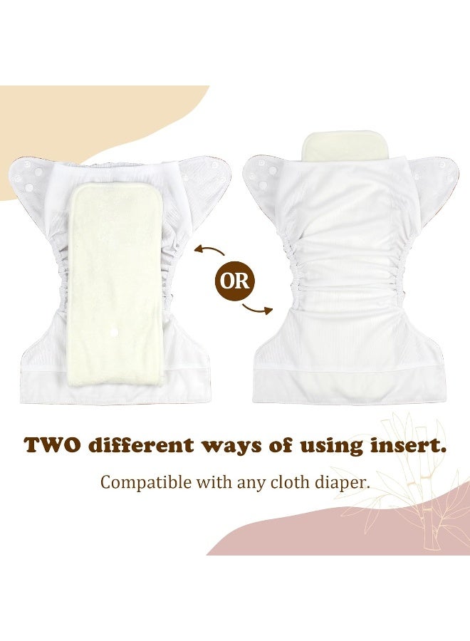 Mama Koala 5-Layer Natural Baby Cloth Diaper Inserts with Snaps, Adjustable and Reusable for Any Baby Cloth Diaper(6 Pack) - Image 4