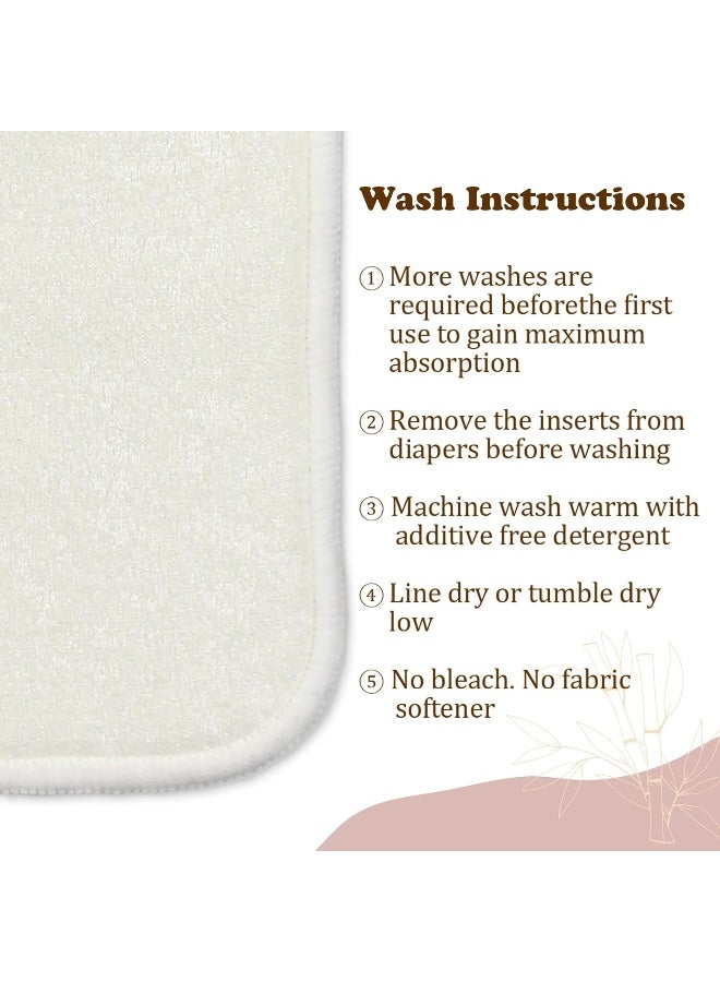 Mama Koala 5-Layer Natural Baby Cloth Diaper Inserts with Snaps, Adjustable and Reusable for Any Baby Cloth Diaper(6 Pack) - Image 5