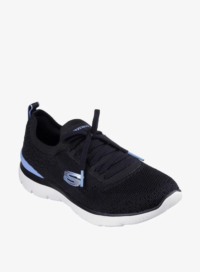 SKECHERS Women's Colourblock Sports Shoes with Lace-Up Closure - SUMMITS SNEAK PEEK