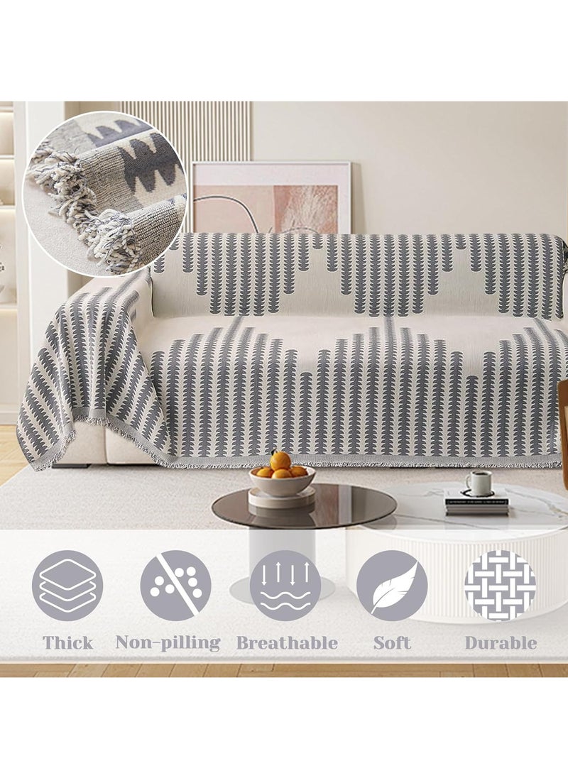 FASHION HOME - Double Sided Chenille Sofa Cover Throw Blanket - Image 1
