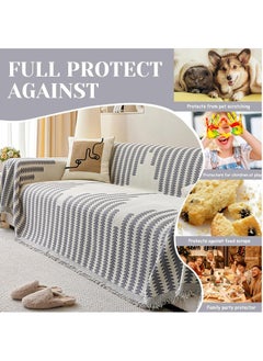 FASHION HOME Double Sided Chenille Sofa Cover Throw Blanket  - Image 4