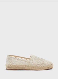 ELLA Lace Embroidered Espadrille  - Image 1