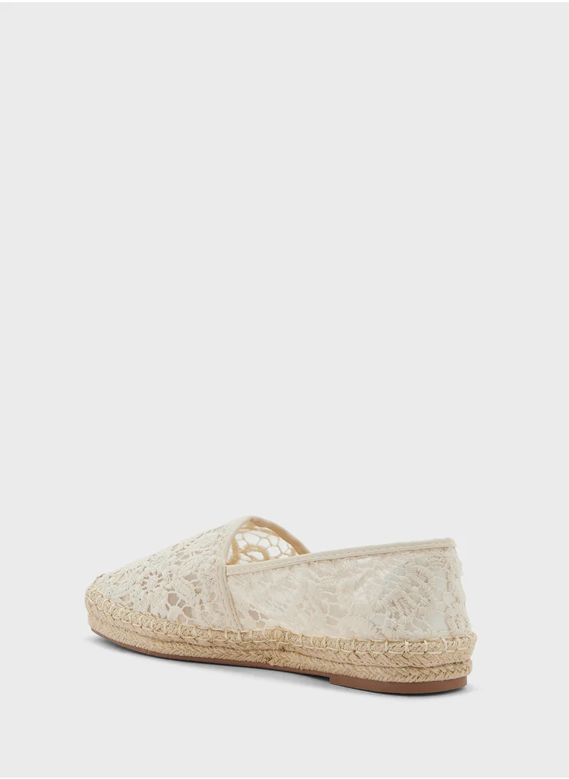 ايلا Lace Embroidered Espadrille