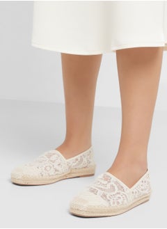 ELLA Lace Embroidered Espadrille  - Image 5