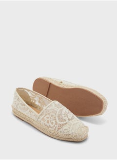 ELLA Lace Embroidered Espadrille  - Image 3