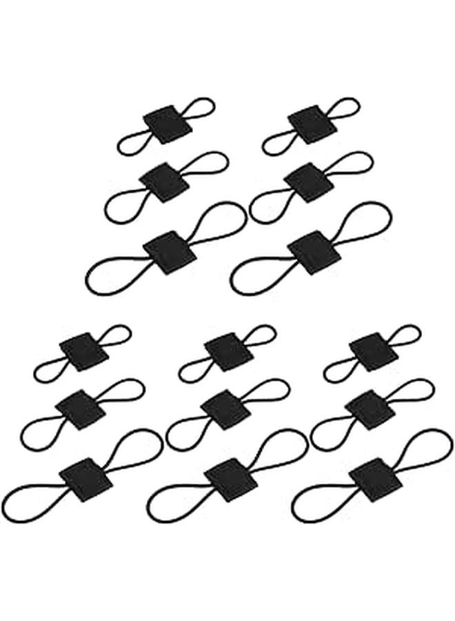 15 Pcs Black Elastic Webbing Straps Organizers for Backpack Outdoor Hiking Camping - Image 1