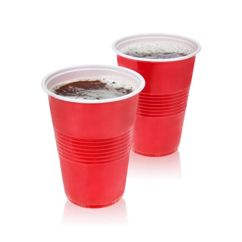 True Plastic Cups Disposable Perfect for Iced Coffee  Wine  Cocktails  Picnic  Camping  Beer Pong  Birthday  Outdoor Party  16 oz  Set of 24  Red - Image 5