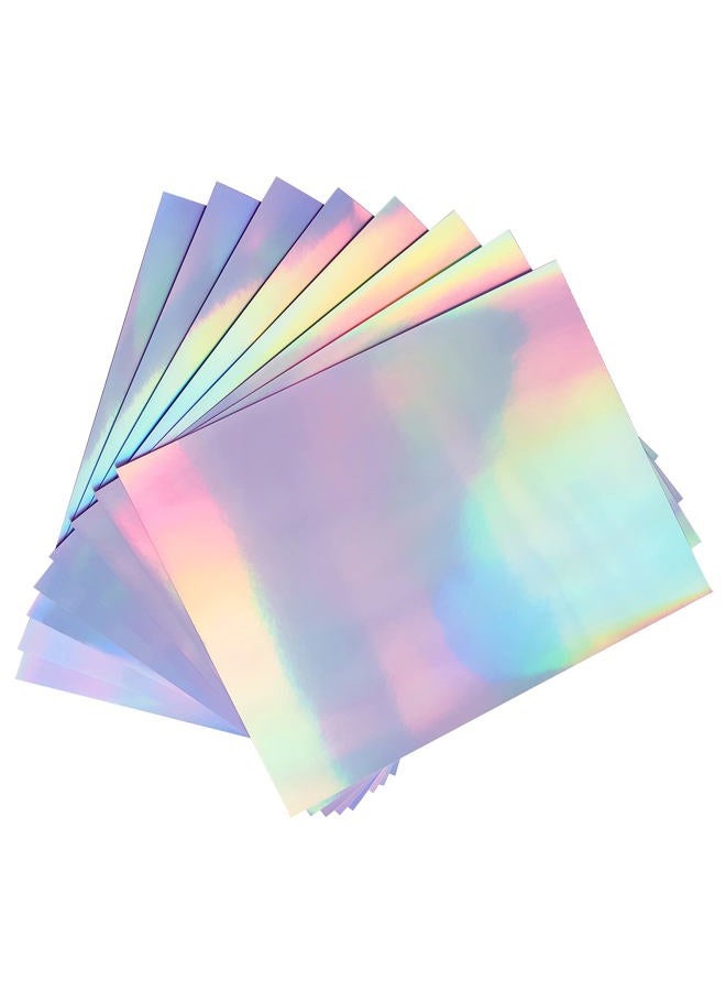 UOKHO Printable Holographic Sticker Paper for Ink Jet Printer, 8.5 x 11 Inches, 20 Sheets, Rainbow Vinyl, Waterproof - Image 1