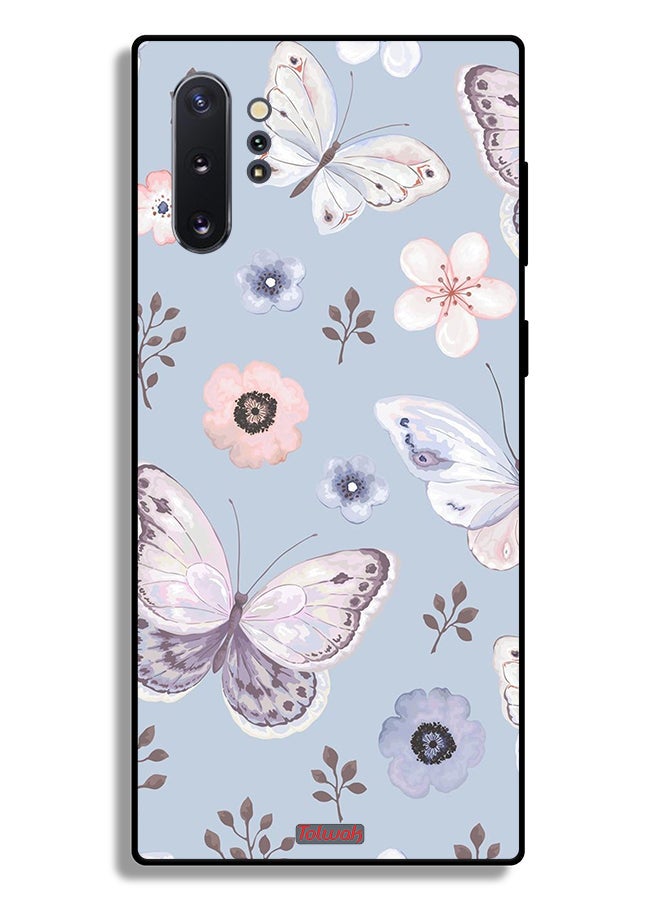 Tolwak Samsung Galaxy Note 10 Plus 5G Protective Case Cover Butterflies And Flowers - Image 2