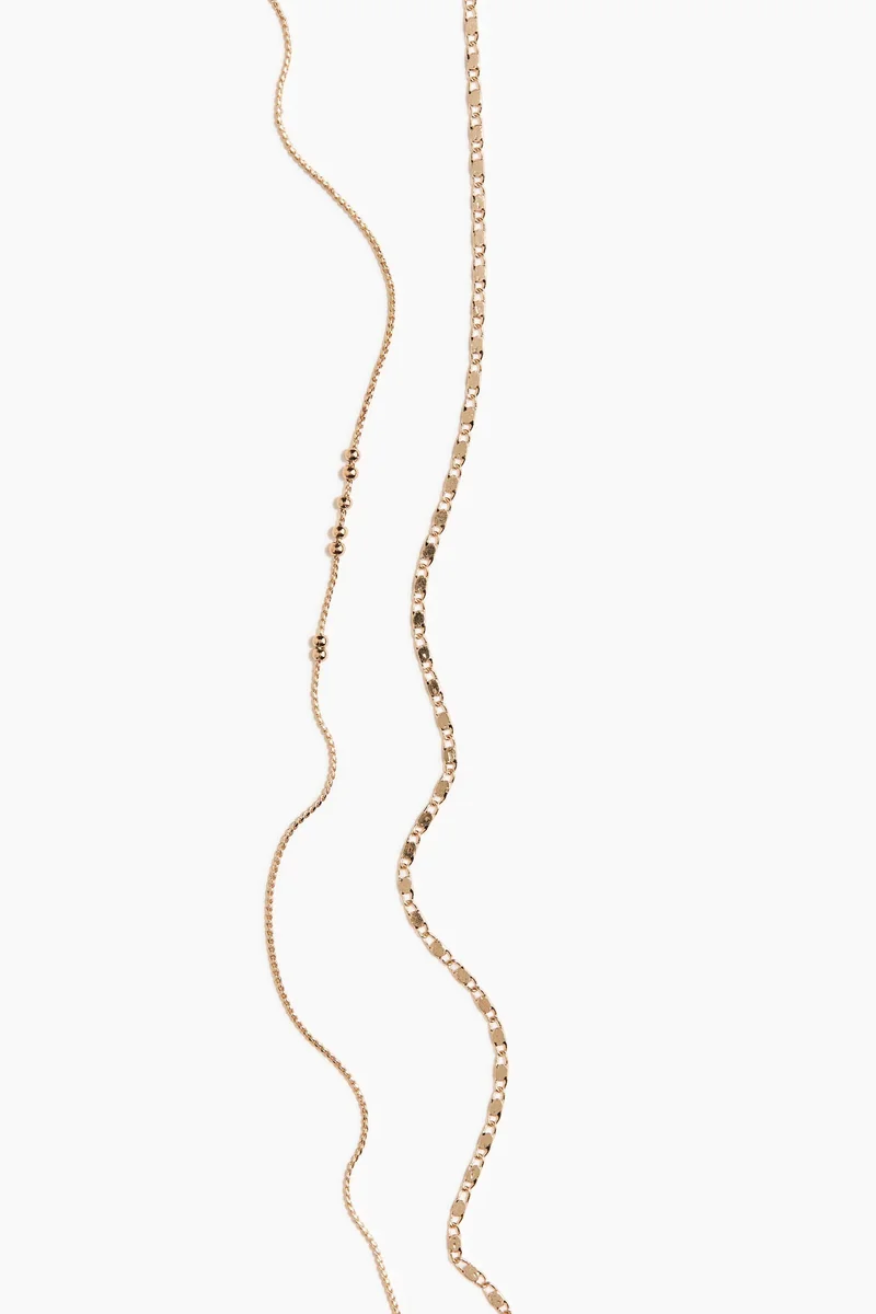 اتش اند ام قلادة من سلسلتين