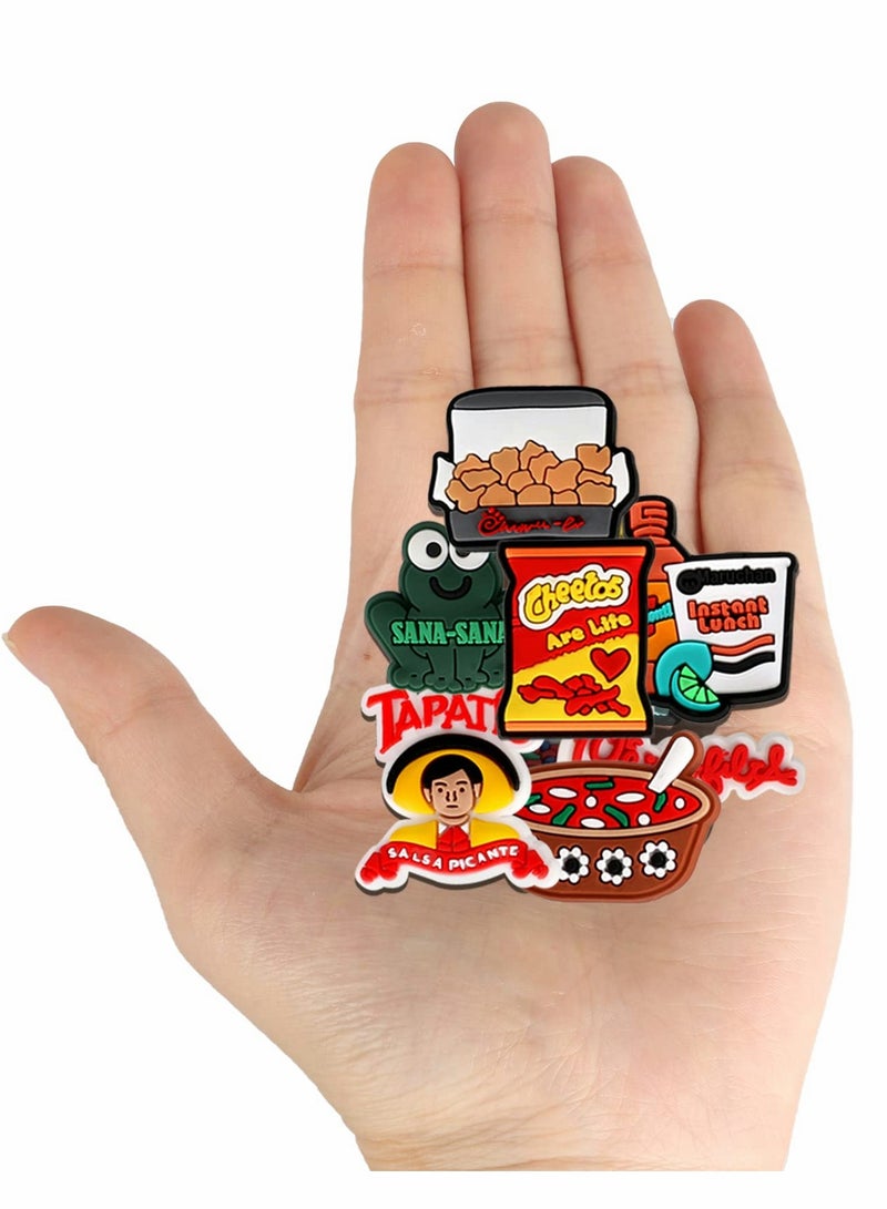 كاست ويف Shoes Decorations Charms Crocs Charms Jibbitz Sandals Buckle Party Birthday Gift, Mexico Charms Bracelet Wristband Decorations for Adult Men Women Kids 47Pcs - Image 2