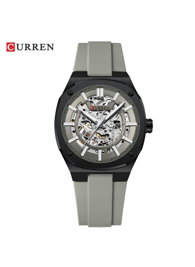 CURREN ساعة كيرين 8485 الجديدة للرجال الرياضية بتصميم عصري، تاريخ تلقائي، حزام سيليكون مضيء، ساعة يد للرجال، ساعة كوارتز - Image 1