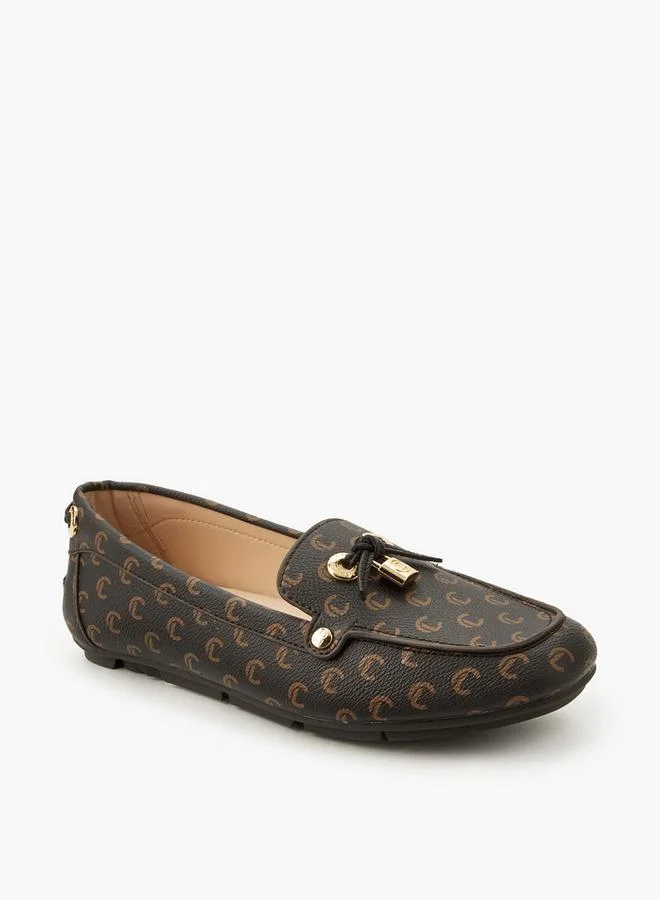 Le Confort Women Monogram Print Slip-On Loafers
