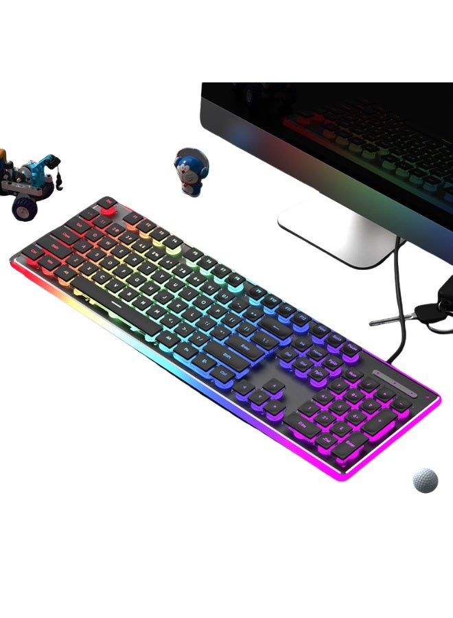 KUYING New Wired Illuminated Mechanical Tactile Keyboard 