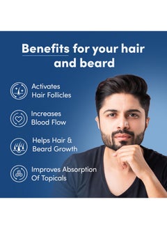 Man Matters Man Matters 2-In-1 Derma Roller For Hair & Beard | 540 Micro 0.5mm Titanium Alloy Needles | Replaceable Head | Stimulates Hair Follicles | Provides Hair & Beard Growth | Safe & Easy To Use  - Image 2