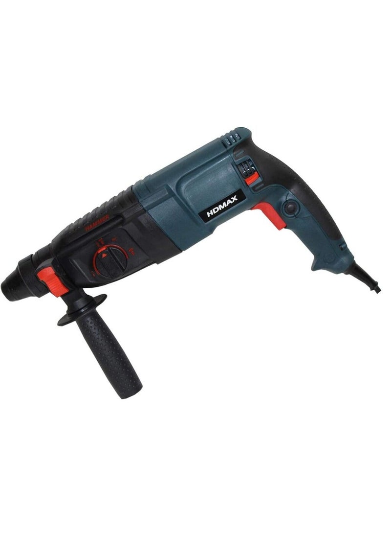 HD Max 800W Rotary Hammer Drill with 5 Bits & Chisel – Professional Performance & Durability