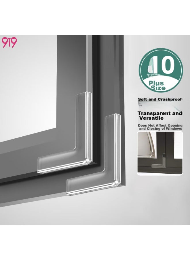 9i9 Window Corner Guards, 10-pack, Aluminum Alloy, For Baby Safety, Anti-collision, Range Hood, Transparent Edge Banding, Table Corner, A107 - Image 1