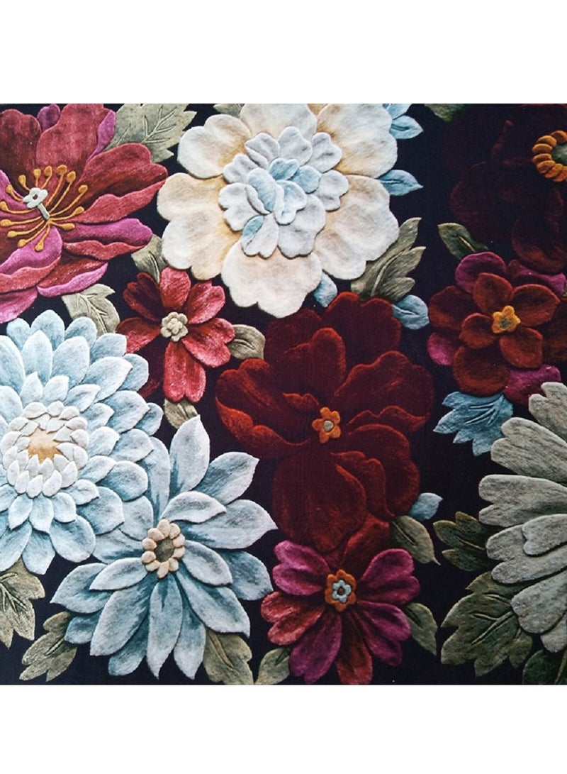 Sharpdo Area Rug Carpet Living Room Bedroom Rugs and Mats Rectangular Soft Touch Carpet Polyester Rectangle Red 140*200 CM - Image 3