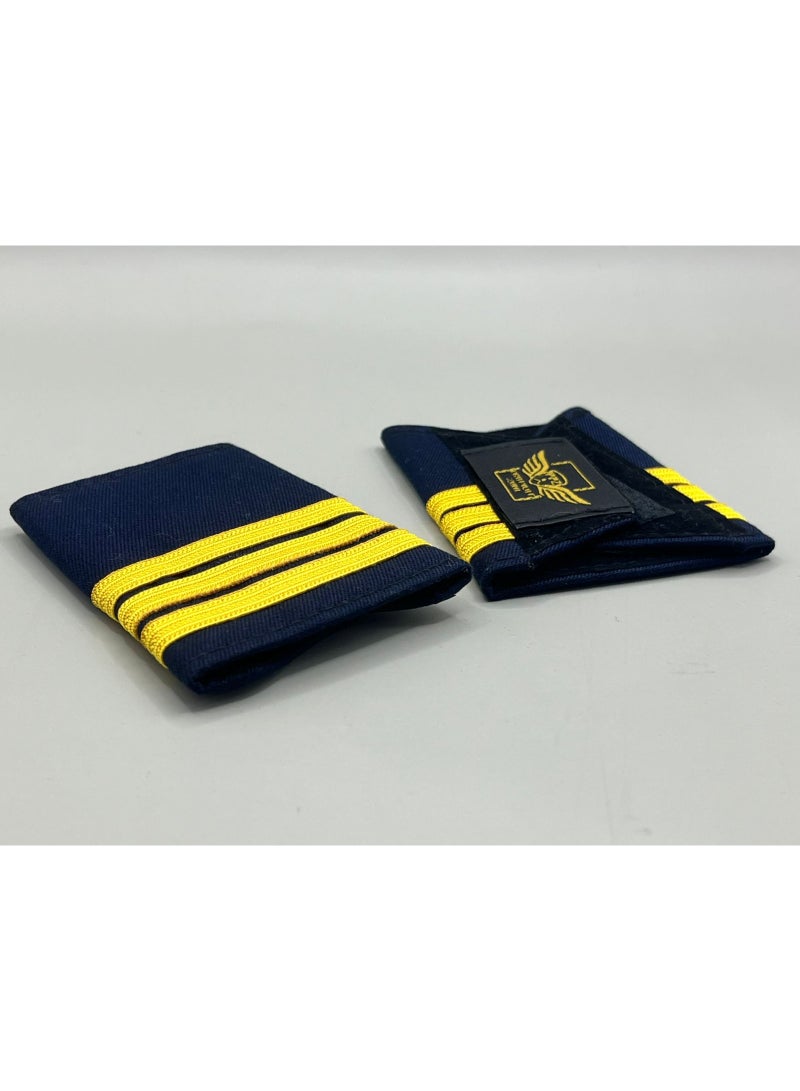 Pro Pilot zone Cabin Crew Epaulettes – 3 Gold Stripes - Image 2