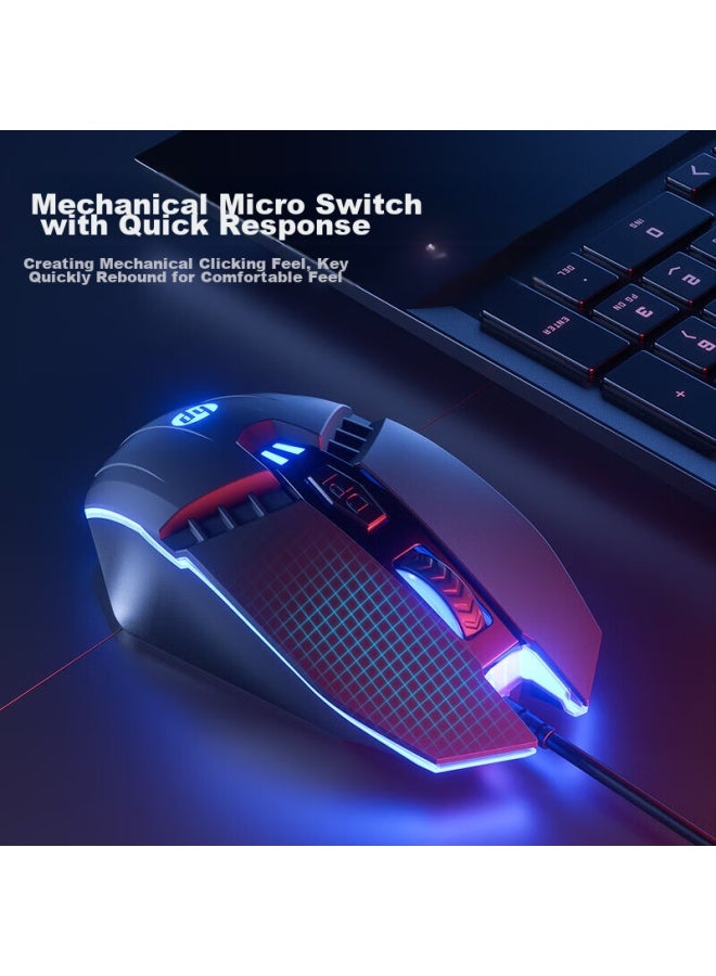 Hp M1 ماوس ألعاب سلكي، الإصدار الأسود الهادئ، ماوس E-sports مضاء خلفيًا، ماوس ألعاب Usb للمكتب، كمبيوتر سطح المكتب، كمبيوتر محمول، للـ LoL، Pubg، مقاهي الإنترنت - Image 4