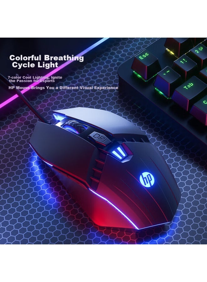 Hp M1 ماوس ألعاب سلكي، الإصدار الأسود الهادئ، ماوس E-sports مضاء خلفيًا، ماوس ألعاب Usb للمكتب، كمبيوتر سطح المكتب، كمبيوتر محمول، للـ LoL، Pubg، مقاهي الإنترنت - Image 5