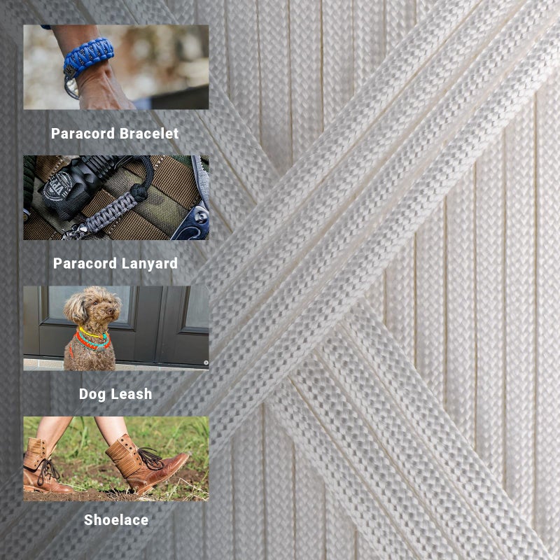 WEREWOLVES Paracord Rope, 7 Strand Type III Parachute Cord 4mm 100ft / 200ft for Crafting, DIY Projects, Survival Bracelets (White, 100 ft) - Image 3
