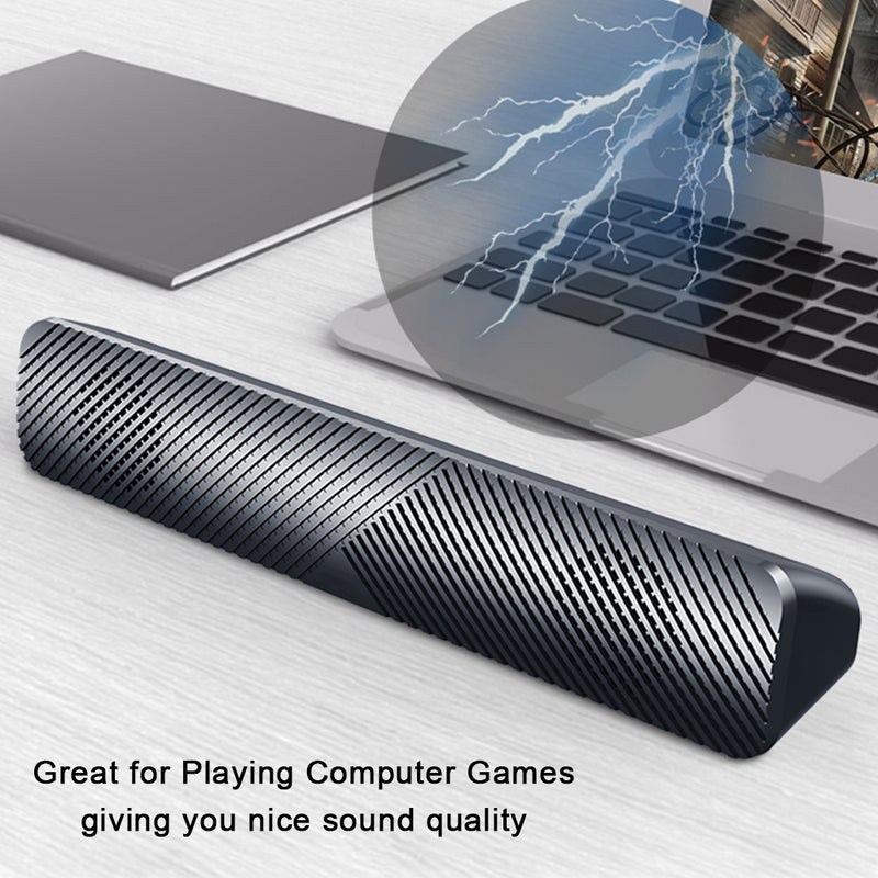 Compact USB Speaker: 3.5mm & USB Multi-Compatible Plug And Play - Premium Sound Quality At High Volume For Home Office, Electronics Lovers And Gifting - Image 4