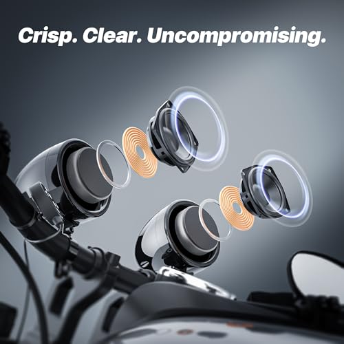 GoHawk Motorcycle Speakers Bluetooth Waterproof Radio Audio System with Amplifier, FM Radio, Volume Control, ATV UTV Compatible - Image 2