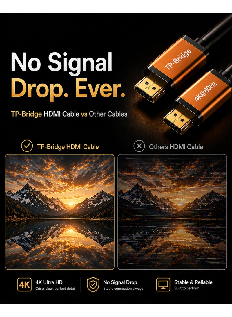 TP-BRIDGE 4K HDMI Cable 10M 60Hz 18Gbps High Speed – Gold Plated for TV, PS5, Laptop - Image 5