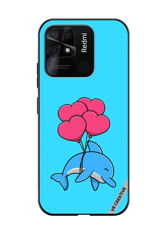 VR CREATIVE Protective Case Cover For Xiaomi Redmi 10C Cute Dolphin Design Multicolour - Image 1