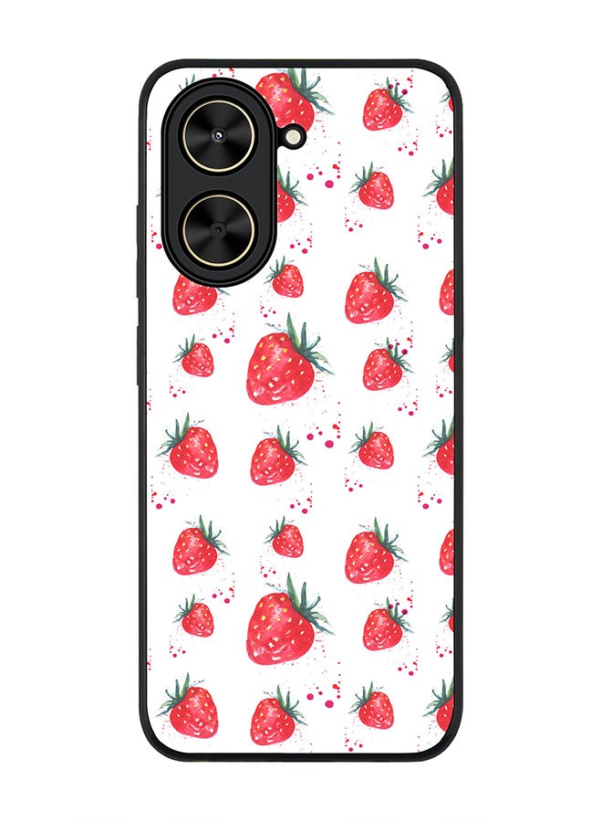 Stylizedd For Xiaomi Poco C71 / Redmi A5 4G Case,Slim fit Camera Protection, Shockproof Thin Phone cover  - Dripping Strawberries