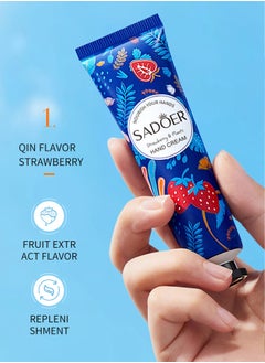 SADOER 5 Pack Hand Cream Gifts Set For Women,Hand Lotion Travel Size in Bulk For Dry Cracked Hands,Mini Hand Lotion For Festival Gift,Natural Plant Fragrance Mini Hand Lotion Moisturizing Hand Care Cream  - Image 5