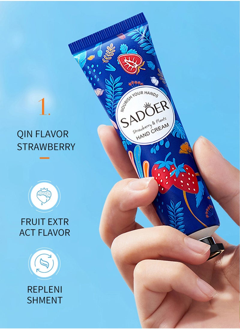 SADOER Hand Cream Gift Set for Women | Natural Plant Fragrance | Niacinamide-Infused Moisturizing Hand Care Cream | Travel-Sized Tubes for On-the-Go Use-5 Pack  - Image 5