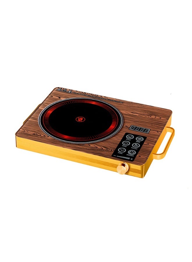 Electric Infrared Digital Cooker Burner – 3500W Hot Plate with Timer, Touch Control Panel, Adjustable Heating Power, Glass Plate Electric Cooktop for Fast & Efficient Cooking. Colour Gold. - Image 1
