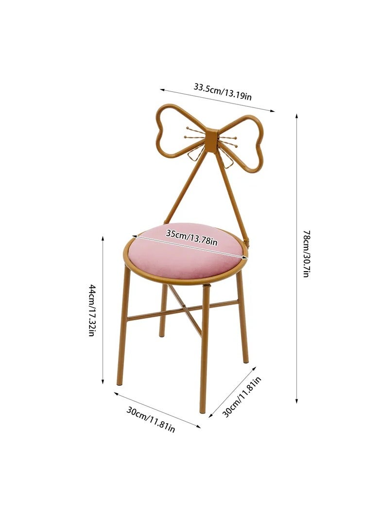 Generic Butterfly Shaped Vanity Chair Dining Chair Makeup Chair Butterfly Backrest Chair  - Image 2