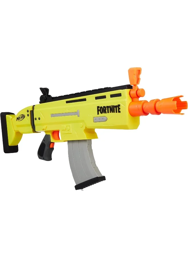نيرف NERF Fortnite AR-L Elite Dart Blaster - Motorized Toy Blaster, 20 Official Fortnite Elite Darts, Flip Up Sights - for Youth, Teens, Adults