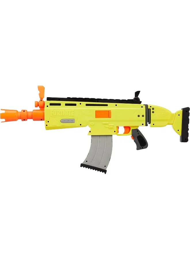 نيرف NERF Fortnite AR-L Elite Dart Blaster - Motorized Toy Blaster, 20 Official Fortnite Elite Darts, Flip Up Sights - for Youth, Teens, Adults