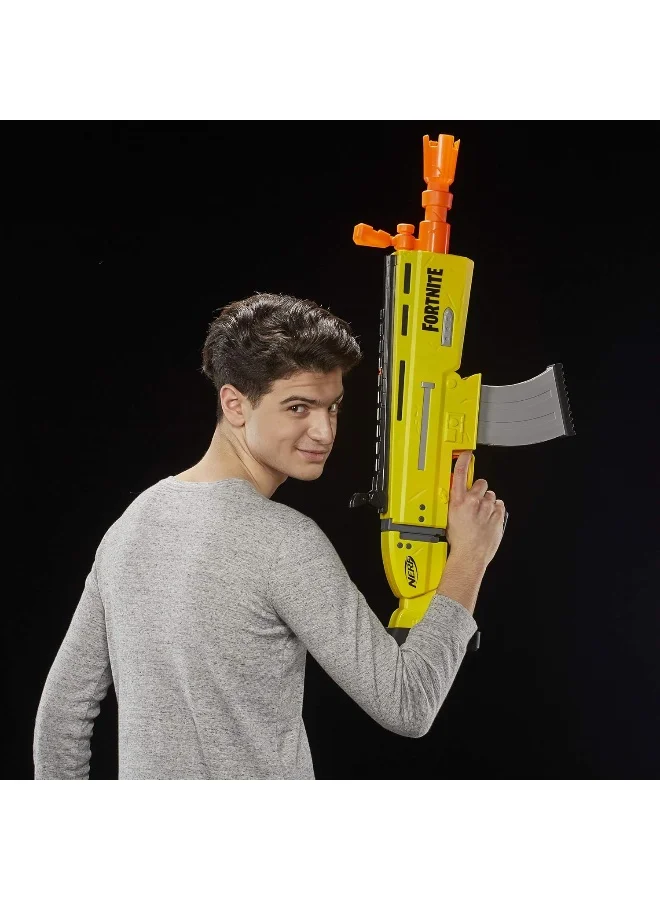 نيرف NERF Fortnite AR-L Elite Dart Blaster - Motorized Toy Blaster, 20 Official Fortnite Elite Darts, Flip Up Sights - for Youth, Teens, Adults 6.68x78.74x33.66سم